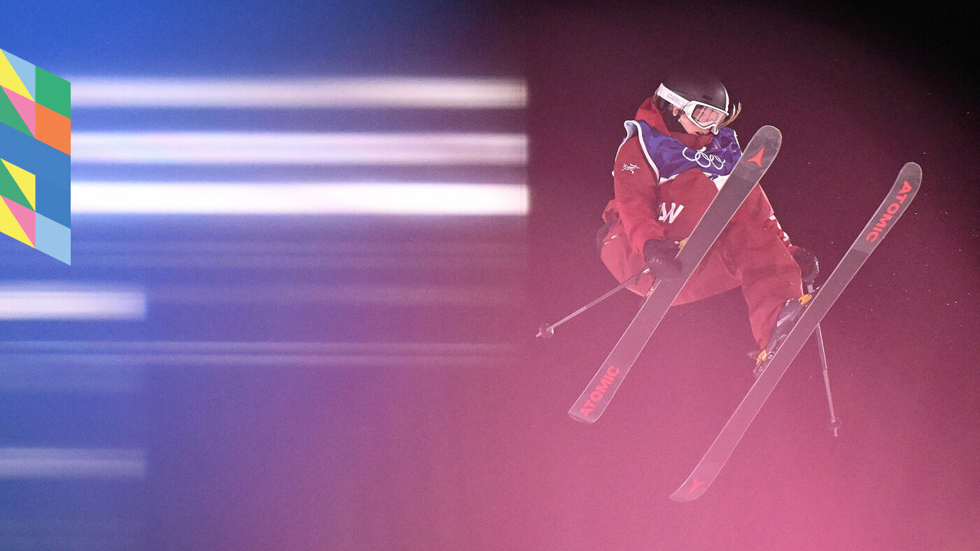 one snow athlete doing tricks