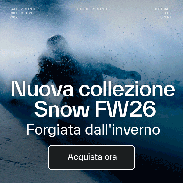 La collezione FW27 nasce da qui: è forgiata dall’inverno, progettata per chi ama questo sport.