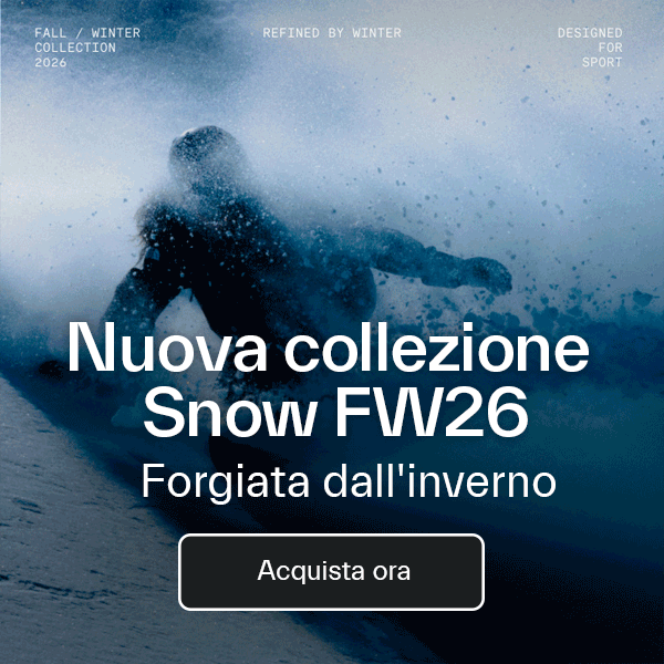 La collezione FW27 nasce da qui: è forgiata dall’inverno, progettata per chi ama questo sport.